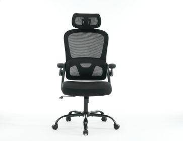 Ergonomic Mesh Office Chair, High Back Desk Chair with 3D Armrests, Up&Down Lumbar Support, Swivel Computer Task Chair with Adjustable 2D Headrest