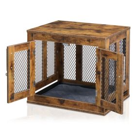 Furniture Dog Crate with Tray for Small Dogs, Indoor Aesthetic Puppy Kennel Pet House Dog Cage with Door