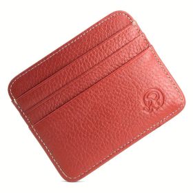 Coin Purse RFID Blocking Slim Wallet Travel Accessory for Men Women (Color: red-1pc)